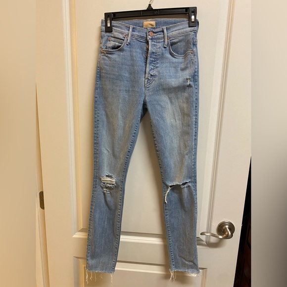 MOTHER The Stunner Ankle Fray Jeans Size 25 - Picture 4 of 14